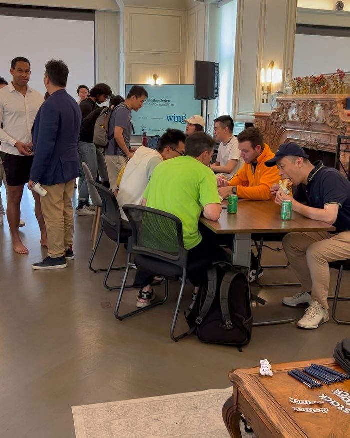 A hackathon in the same house. The dataset I built there is a graph of these rooms: who is in them, what they have shipped, and who has already backed them.